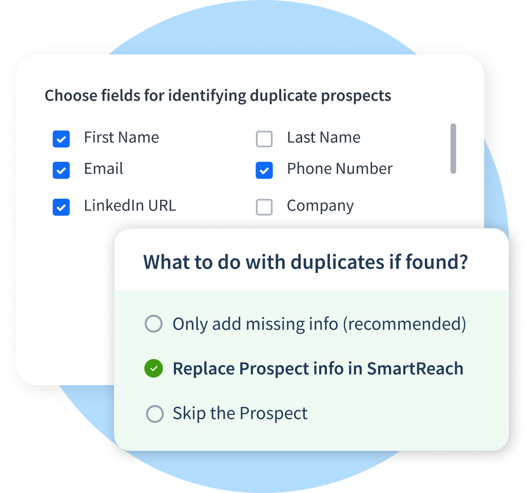 Duplicate prospect management - smartreach.io