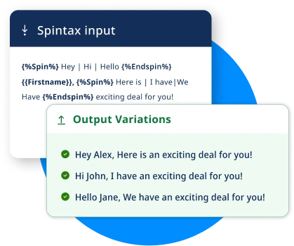 Dynamic AI content with Spintax