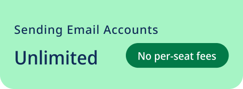 Cold email software with unlimited sending email accounts, no per-seat fees, and compliance with ESP limits for scalable outreach campaigns.
