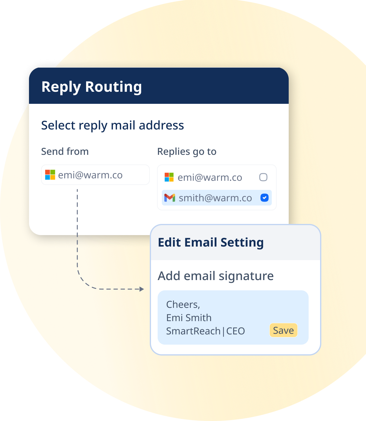 Make your team customize their sender information