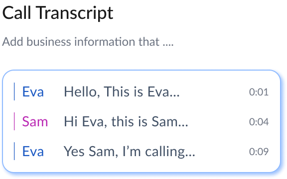 Real-time call transcription