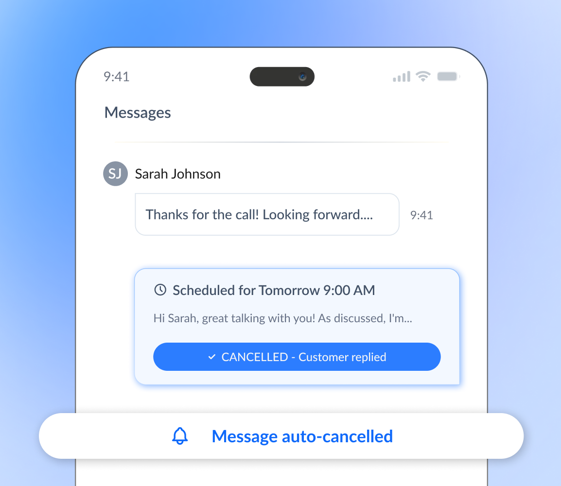 Snippets and scheduled messaging