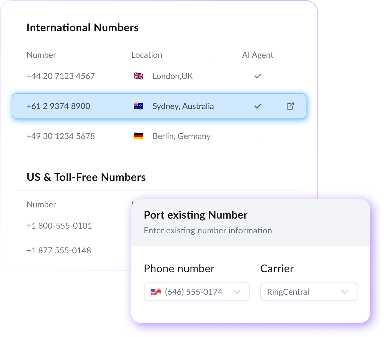 Phone numbers illustration
