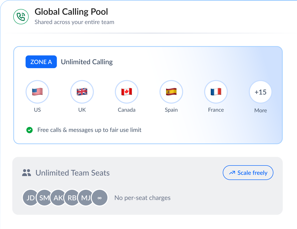 Unlimited calling, unlimited seats